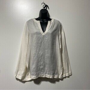 Ralph Lauren Linen Tunic Poet Peasant Blouse Size Medium